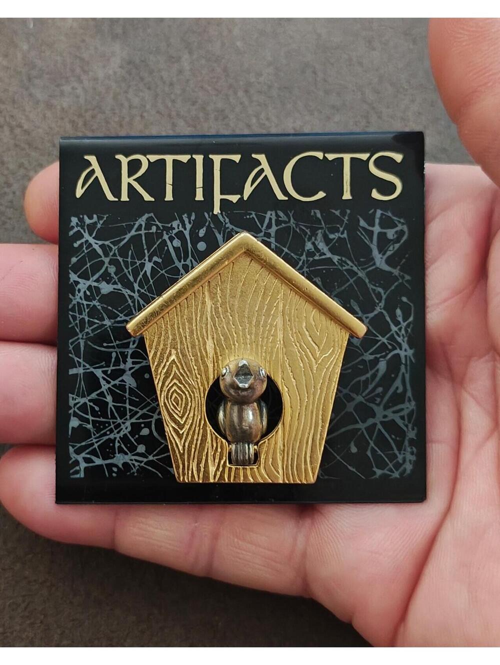 1980s Birdhouse Two Tone Brooch